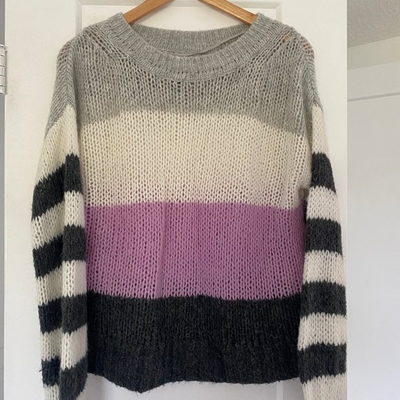Gap Luxe Boatneck Sweater - in Lilac & Grey - Picture 2 of 4